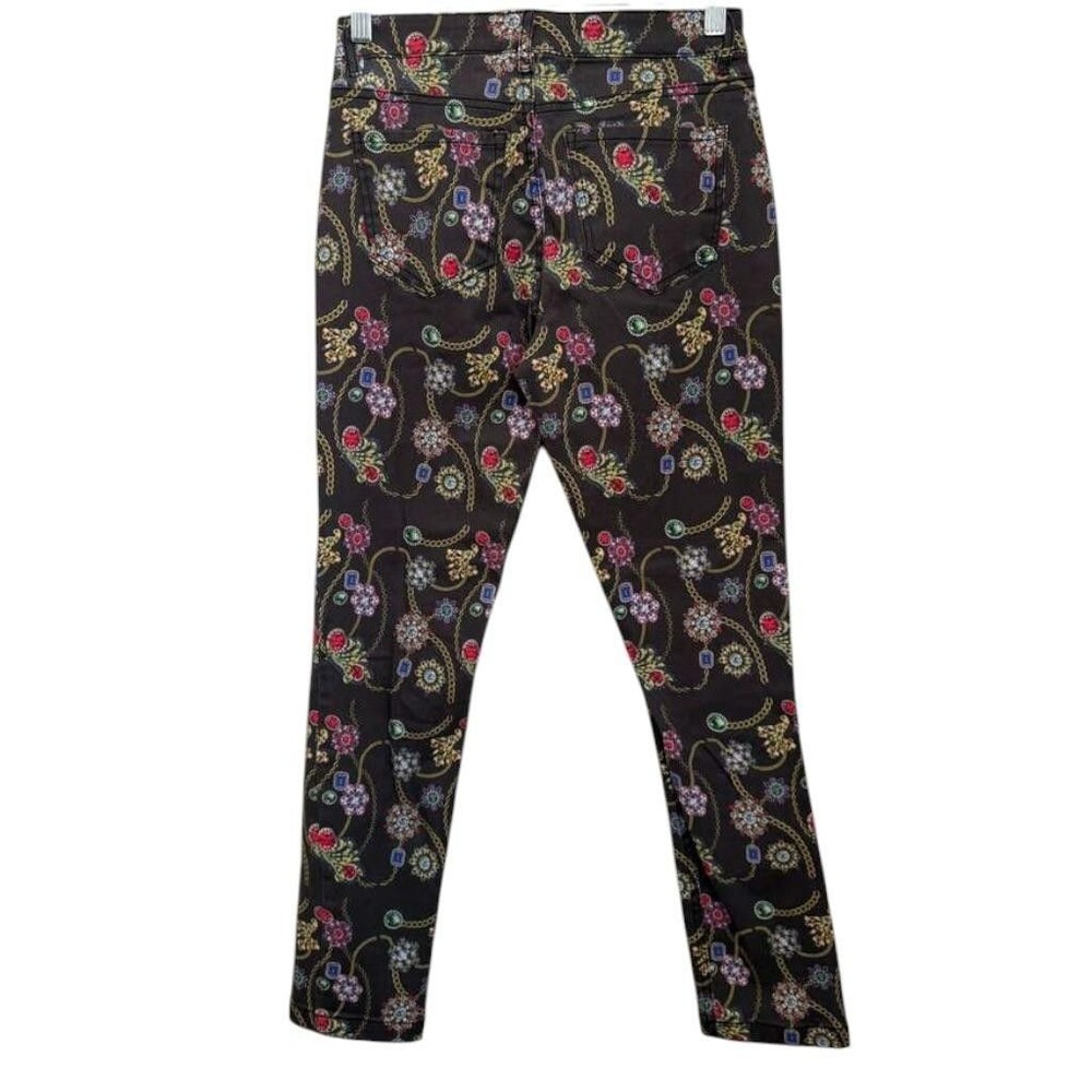Boston Proper Jewel Print Skinny Jeans Pants Women's Size 26 Multicolor Stretch